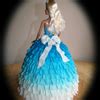 Blue Ruffled Barbie Princess Birthday Cake - CakeCentral.com