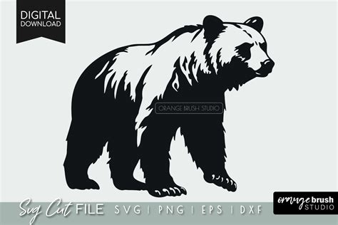 Bear SVG, Bear Silhouette Cut File Graphic by Orange Brush Studio ...