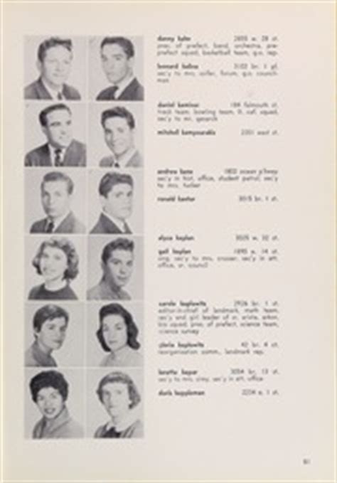 Abraham Lincoln High School - Landmark Yearbook (Brooklyn, NY), Class of 1958, Page 85 of 144