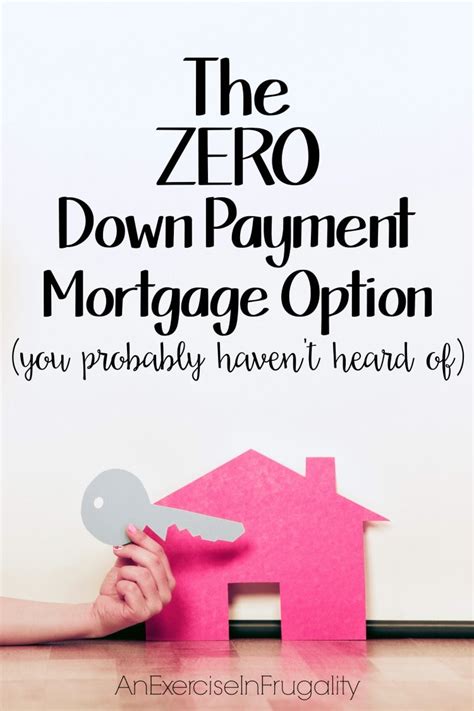 The 0% Down Payment Mortgage Option - An Exercise In Frugality