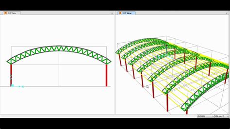 SAP2000-Modeling, Analysis and Design of Space Truss(Triangular Arch ...