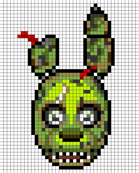 Springtrap FNAF Perler Bead Pattern | Bead Sprites | Characters Fuse ...