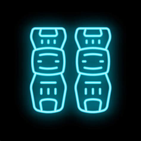 Premium Vector | Knee protection icon outline vector safety gear clothes men neon color isolated ...