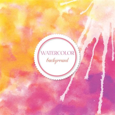 Watercolor background with frame | Premium Vector