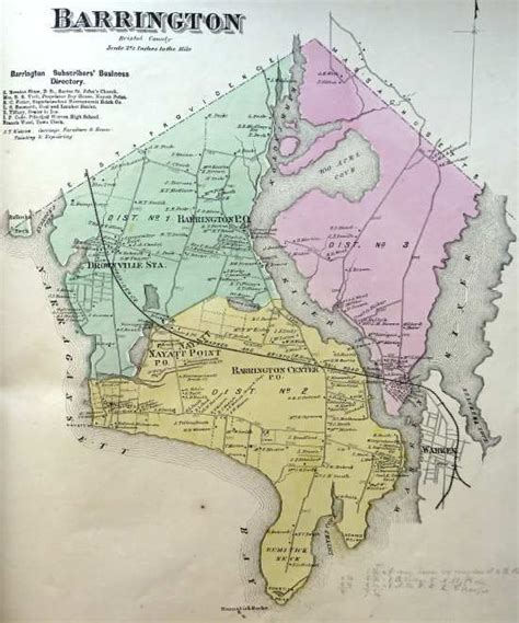 Historic 19th century map of Barrington...#scenesofnewenland #soNE #soRIhistory #soRI # ...