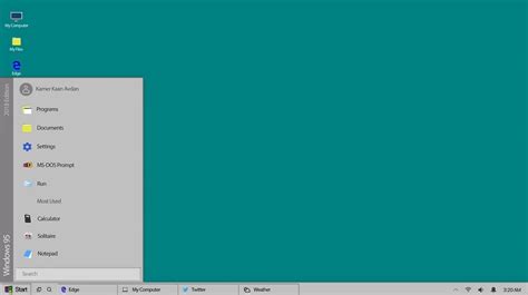 Windows 95 start menu - Hopwe