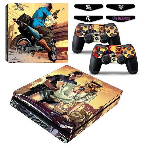 Grand Theft Auto V GTA 5 PS4 Slim Vinyl Skin Decal Sticker Cover Case ...