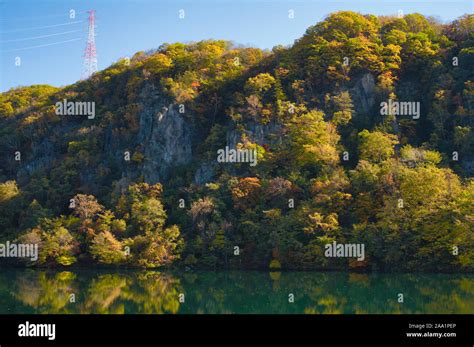 Autumn foliage and Lake Stock Photo - Alamy