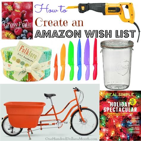 How to Create an Amazon Wish List - One Hundred Dollars a Month