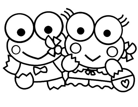 Keroppi eats Onigiri Coloring Pages - Keroppi Coloring Pages - Coloring Pages For Kids And Adults