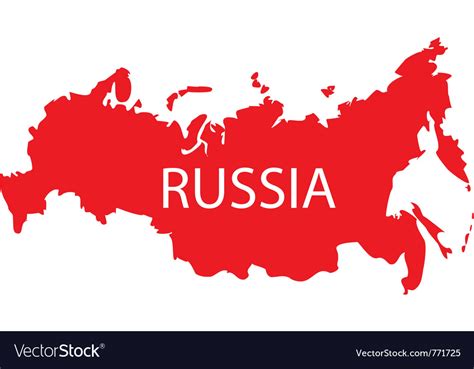 Russia map Royalty Free Vector Image - VectorStock