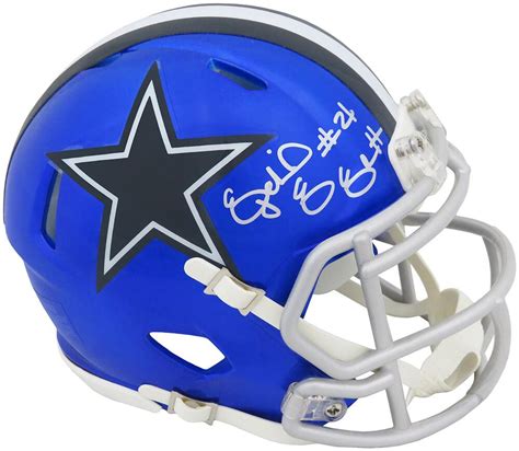 Ezekiel Elliott Signed Cowboys Flash Alternate Speed Mini Helmet ...