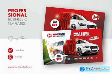 Car Wash Business Card Templates Q49A6M5 » Free Download Photoshop ...