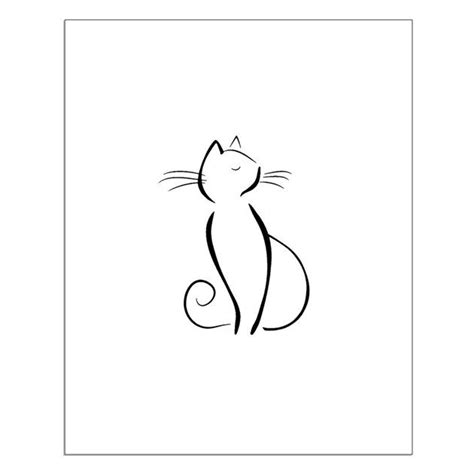 Black line drawn cat silhouette | Cat silhouette tattoos, Cat tattoo designs, Silhouette tattoos