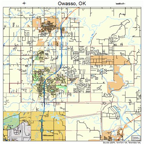 Owasso Oklahoma Street Map 4056650