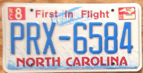 2002 North Carolina vg+ | Automobile License Plate Store: Collectible ...