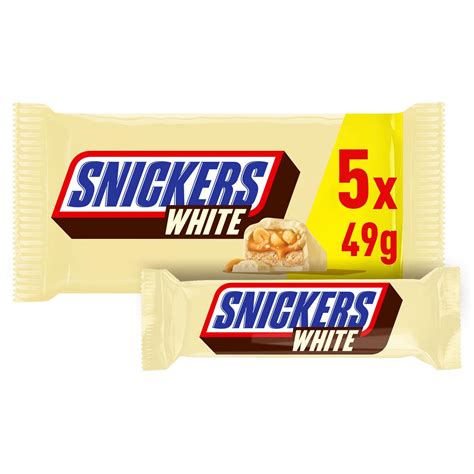 Snickers White Limited Edition Chocolate Bars Multipack 5 x 49g | Multipacks | Iceland Foods