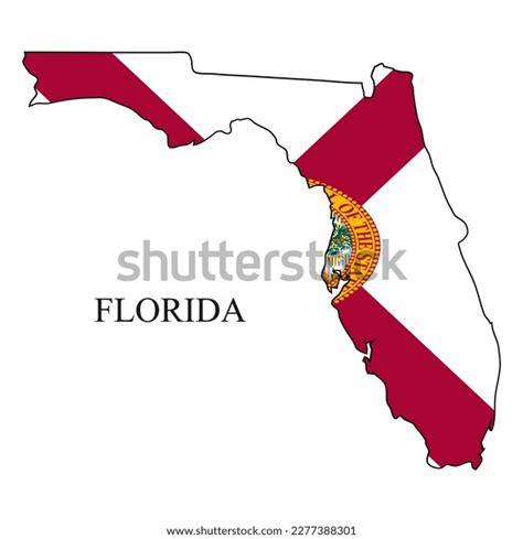 Florida Map Vector Illustration Global Economy Stock Vector (Royalty ...