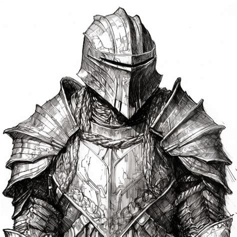 Premium AI Image | a drawing of a knight in armor with a shield and shield.