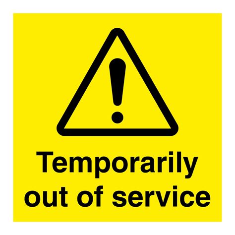 Temporarily Out Of Service Sign - Aston Safety Signs