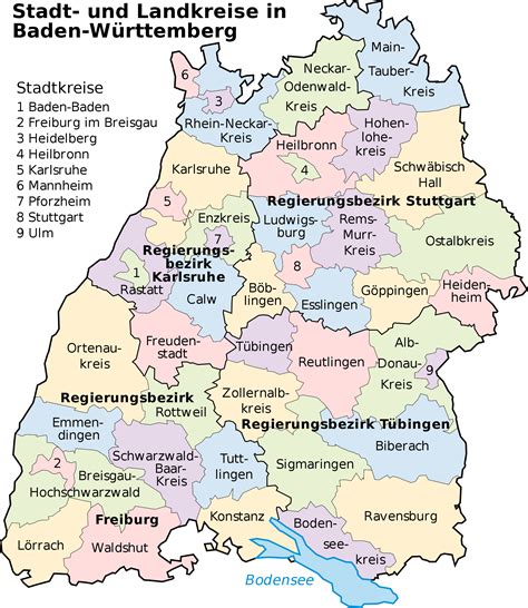 Map of Baden-Württemberg 2008 - Full size