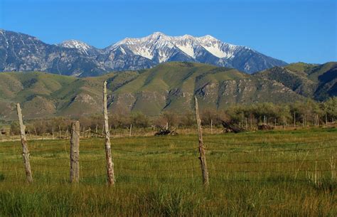 View of Mount Nebo from the northwest. The three cirques at the top are clearly visible ...