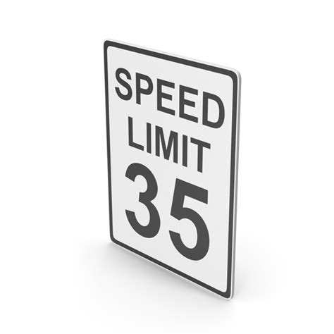 Speed Limit 35 Road Sign PNG Images & PSDs for Download | PixelSquid ...