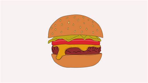 Burger Cartoon Stock Video Footage for Free Download