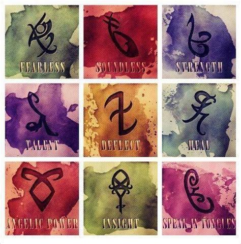 The Mortal Instruments - angelic runes | City of bones, Simboli magici, Idee per tatuaggi