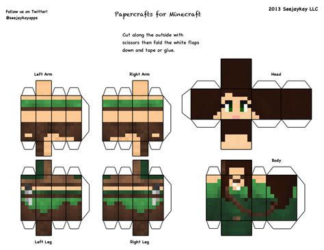 HOW TO - Make a 3D paper model of your MC character [free]