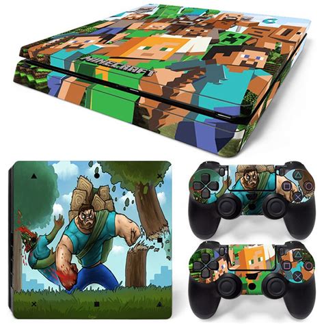 Minecraft PS4 Slim Skin + LED Lightbar | ConsoleSkins.co