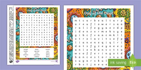 Day of the Dead Word Search | 3-5 Resource | Twinkl - Twinkl