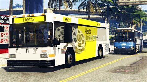 Hertz LAX Rental Car Gillig Shuttle Bus Livery - GTA5-Mods.com