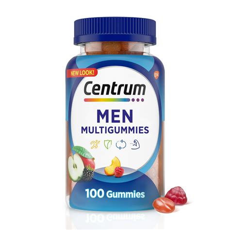 Centrum Multigummies Men's Multivitamin Supplement Gummies, Assorted ...