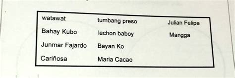 SOLVED: Look at these pictures 1.ito ang pambansang pagkain ng ating bansa at sa buong taon para ...