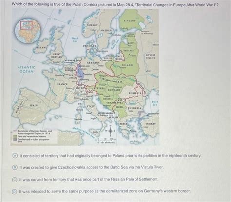 Solved Which of the following is true of the Polish Corridor | Chegg.com