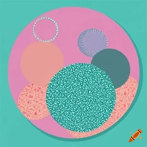 Bohemian circles with geometric shapes on Craiyon