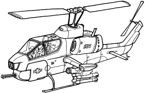 Cobra Helicopter Drawing