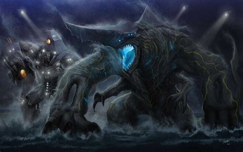 Pacific Rim Kaiju and Yaeger painting, Pacific Rim HD wallpaper ...