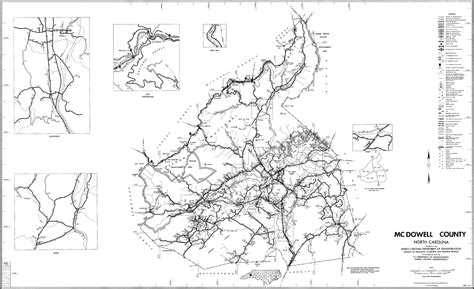 1990 Road Map of McDowell County, North Carolina