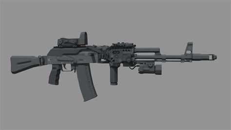 Low-poly AK-101 - Download Free 3D model by veightyfive [702893b ...