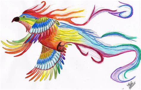 Rainbow Phoenix by Foxiny on DeviantArt