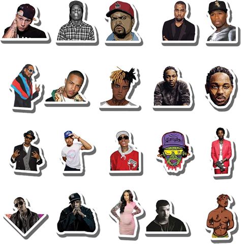 20 PCS Stickers Pack Rapper Aesthetic Vinyl Hip Hop India | Ubuy