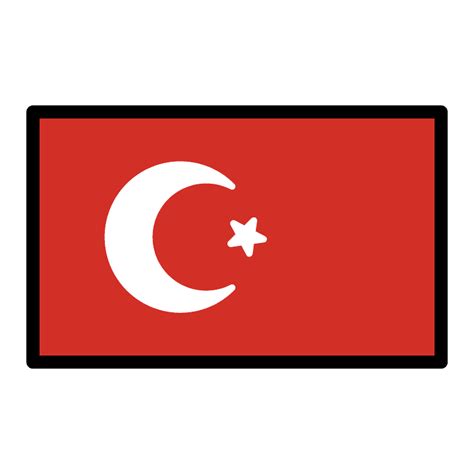 Turkey flag emoji clipart. Free download transparent .PNG | Creazilla