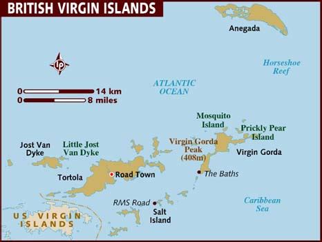 Map of British Virgin Islands