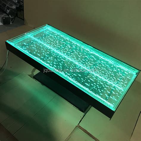 Customized Led Water Bubble Wall Design Waiting Room Coffee Table - Buy Led Coffee Table,Modern ...