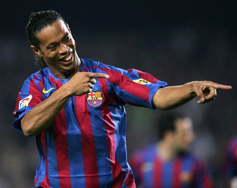 Ronaldinho in 2005/06 😃 👕 45 ⚽️ 26 🏆 champions league 🏆 liga 🥇 ballon d ...