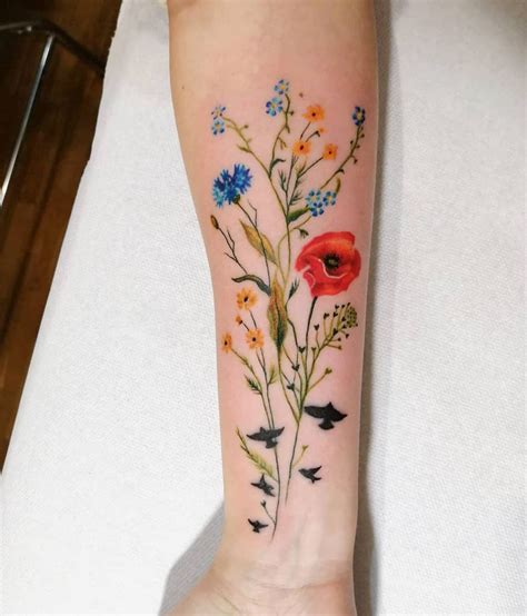 Top 51 Best Wildflower Tattoo Ideas - [2021 Inspiration Guide]