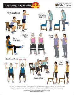 Image result for PDF Printable for Seniors Chair Exercises | Senior fitness, How to stay healthy ...