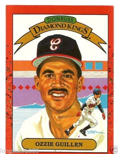 1989 DONRUSS DIAMOND KINGS OZZIE GUILLEN | Baseball cards, Baseball, Atlanta braves baseball